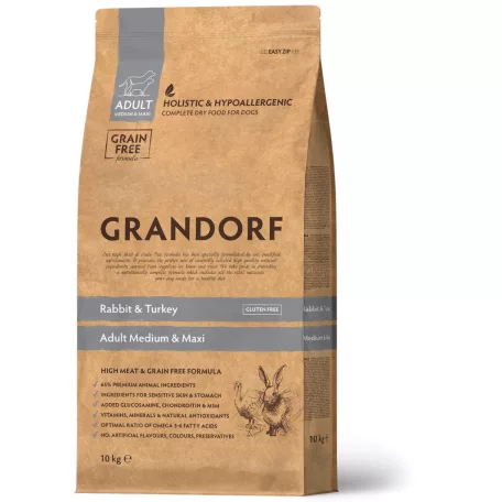 GRANDORF Rabbit and Potato Adult Medium and Maxi 10 Kg száraz kutyatáp