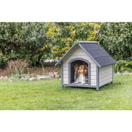 Trixie Natura | Sátortetős kutyaház – M-L (83×87×101 cm), szürke