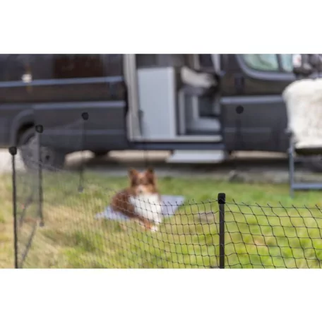 Trixie | Mobile dog fence - mobil kerítés kutyák részére (15m kerítés/10db rúd) - fekete