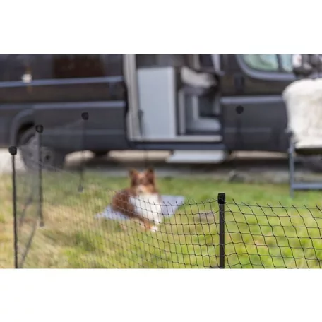 Trixie | Mobile dog fence - mobil kerítés kutyák részére (15m kerítés/10db rúd) - fekete