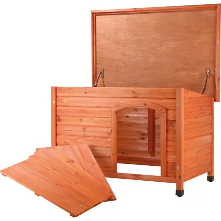 Trixie Classic | Féltetős kutyaház – S-M (85 × 58 × 60 cm), barna