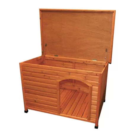 Trixie Classic | Féltetős kutyaház – S-M (85 × 58 × 60 cm), barna