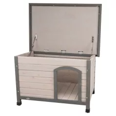   Trixie Classic | Féltetős kutyaház – S-M (85×58×60 cm), szürke