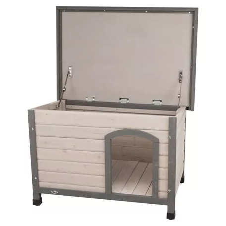 Trixie Classic | Féltetős kutyaház – S-M (85×58×60 cm), szürke