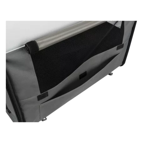 Trixie | mobil kennel XS-S 40X40X55cm | összecsukható fém szobakennel kutyáknak – sötétszürke/világosszürke, (XS–S), 40 × 40 × 55 cm