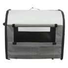 Trixie | mobil kennel S 50X50X60cm | összecsukható fém szobakennel kutyáknak – sötétszürke/világosszürke, (S), 50 × 50 × 60 cm