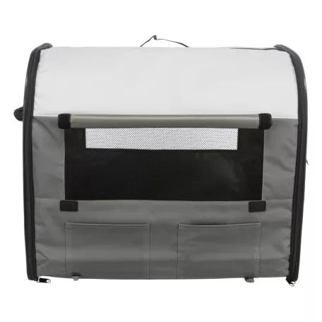 Trixie | mobil kennel S 50X50X60cm | összecsukható fém szobakennel kutyáknak – sötétszürke/világosszürke, (S), 50 × 50 × 60 cm