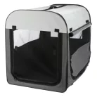 Trixie | mobil kennel M 55X65X80cm | összecsukható fém szobakennel kutyáknak – sötétszürke/világosszürke, (M), 55 × 65 × 80 cm