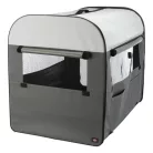 Trixie | mobil kennel M 55X65X80cm | összecsukható fém szobakennel kutyáknak – sötétszürke/világosszürke, (M), 55 × 65 × 80 cm