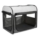 Trixie | mobil kennel M 55X65X80cm | összecsukható fém szobakennel kutyáknak – sötétszürke/világosszürke, (M), 55 × 65 × 80 cm