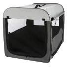 Trixie | mobil kennel M-L | összecsukható fém szobakennel kutyáknak – sötétszürke/világosszürke, (M–L), 70 × 75 × 95 cm