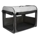 Trixie | mobil kennel M-L | összecsukható fém szobakennel kutyáknak – sötétszürke/világosszürke, (M–L), 70 × 75 × 95 cm