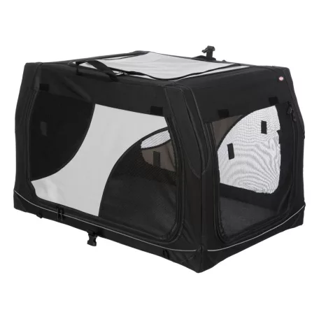 Trixie | Vario box S-M transport box 76x48x51cm | biztonságos, jól szellőző szállítóbox kutyáknak – (S–M), 76 × 48 × 51 cm