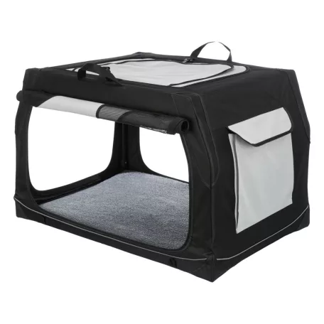 Trixie | Vario box S-M transport box 76x48x51cm | biztonságos, jól szellőző szállítóbox kutyáknak – (S–M), 76 × 48 × 51 cm