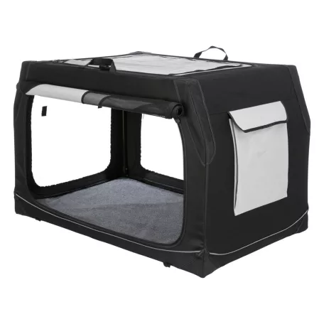 Trixie | Vario box M-L transport box 91x58x61cm | biztonságos, jól szellőző szállítóbox kutyáknak – (M–L), 91 × 58 × 61 cm