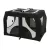 Trixie | Vario Double Mobile Kennel | biztonságos, jól szellőző szállítóbox kutyáknak – fekete/szürke, (S), 91 × 60 × 61/57 cm