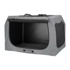 Trixie | Mobile Kennel Easy M-L | biztonságos, jól szellőző szállítóbox kutyáknak – szürke, (M–L), 95 × 63 × 69 cm