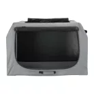 Trixie | Mobile Kennel Easy M-L | biztonságos, jól szellőző szállítóbox kutyáknak – szürke, (M–L), 95 × 63 × 69 cm
