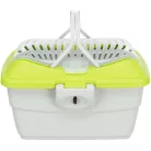 Trixie Mini Capri | Transport Box | Szállítóbox (zöld,világosszürke) 2 kg alatti kisállatok részére - 40x22x30 cm