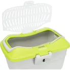 Trixie Mini Capri | Transport Box | Szállítóbox (zöld,világosszürke) 2 kg alatti kisállatok részére - 40x22x30 cm