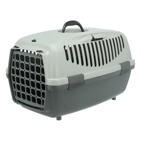 Trixie | Be Eco Capri Transport Box | biztonságos, jól szellőző szállítóbox kisállatoknak – antracit/szürke-zöld, (XS), 32 × 31 × 48 cm, max. 6 kg