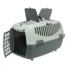 Trixie | Be Eco Capri 3 Transport Box | biztonságos, jól szellőző szállítóbox kisállatoknak – antracit/szürke-zöld, (S), 40 × 38 × 61 cm, max. 12 kg
