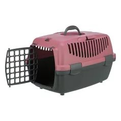   Trixie | Capri | biztonságos, jól szellőző szállítóbox kisállatoknak – sötétszürke/antik rózsaszín, (XS), 32 × 31 × 48 cm, max. 6 kg