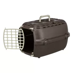   Trixie | Relax szállítóbox 1-es | biztonságos, jól szellőző szállítóbox kutyáknak – barna, (XS), 32 × 30 × 48 cm, max. 6 kg