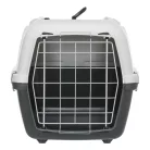 Trixie | Capri 3 Open Top Transport Box | biztonságos, jól szellőző szállítóbox kutyáknak – sötétszürke/világosszürke, (S), 40 × 38 × 61 cm, max. 12 kg