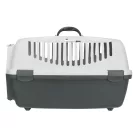 Trixie | Capri 3 Open Top Transport Box | biztonságos, jól szellőző szállítóbox kutyáknak – sötétszürke/világosszürke, (S), 40 × 38 × 61 cm, max. 12 kg