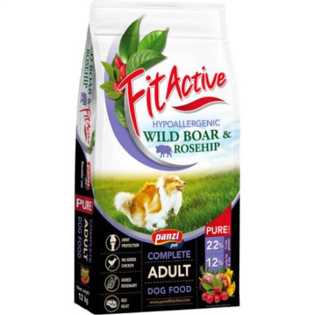 FitActive | Pure Small  Hypoallergenic Wild Boar - ROSEHIP - 12kg