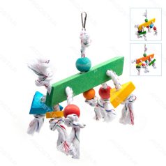   Nobleza | Fa madár játék libikóka / narancs, sárga, zöld - 33 cm