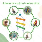 Nobleza | Fa madár játék létre három narancs, sárga, zöld / piros, kék, sárga - 37 cm