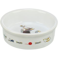  Trixie | Ceramic Bowl kerámia tál macskáknak – fehér, mintás (0,2 l / Ø12 cm)