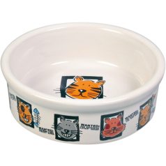   Trixie | Ceramic Bowl kerámia tál macskáknak – fehér, mintás (0,2 l / Ø12 cm)