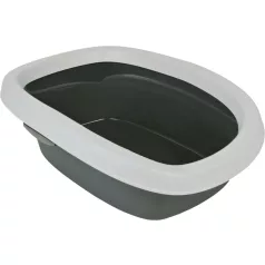   Trixie  | Carlo Litter Tray, with Rim - peremes alomtálca (sötét szürke/világos szürke) macskák részére (31x14x43cm)