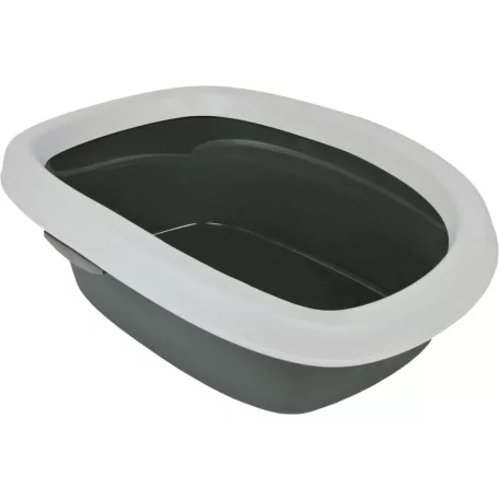 Trixie | Carlo Litter Tray, with Rim - peremes alomtálca(sötét szürke/világos szürke) macskák részére (38x17x51cm)