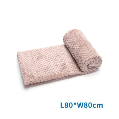 Nobleza Jacquard flanel takaró,powder pink 80*80cm