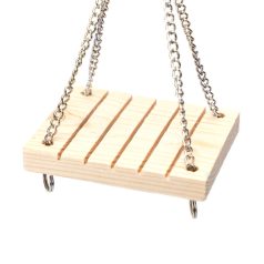   Nobleza | Hinta kisállatoknak természetes fából (madár, hörcsög) - 10x8x17 cm