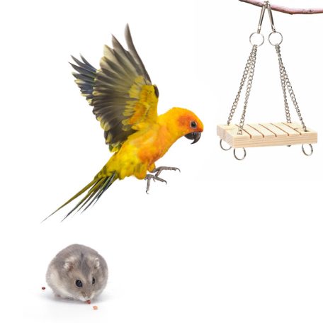 Nobleza | Hinta kisállatoknak természetes fából (madár, hörcsög) - 10x8x17 cm