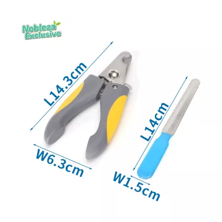  Kisállat-körömvágó készlet 14,3 × 6,3 cm és 14 × 1,5 cm kutyáknak és macskáknak