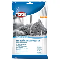   Trixie |  Simple'n'Clean Bags for Cat Litter Trays - zsák (átlátszó) alomtálcákhoz (XL) 56x71cm (10db)