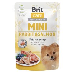   Brit Care Mini Nyúl és Lazac Filé Szószban Nedves Kutyatáp 85 g