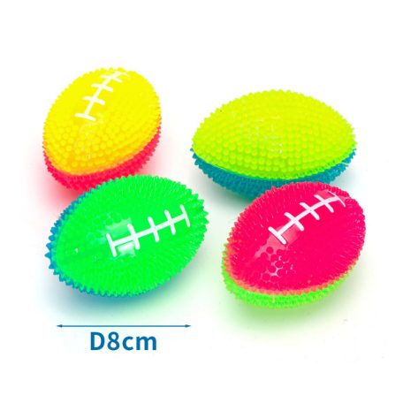 Nobleza | LED-es villogó gumilabda kutyáknak | Interaktív sípoló és fényeffektes játék – 8 cm