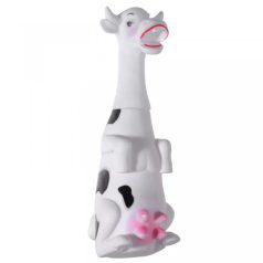   Nobleza | Tehén formájú vinyl kutya csipogó játék | 16,5 × 4,5 cm