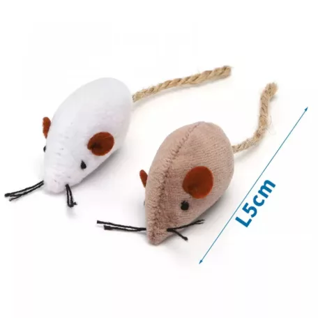 Nobleza | Szövet és gyapjú hatású egérjáték macskáknak – 2 db / csomag (5 cm)