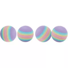   Trixie Set of Rainbow Balls | Szivárványos habszivacs labda készlet macskák részére – 4 db / Ø 4 cm