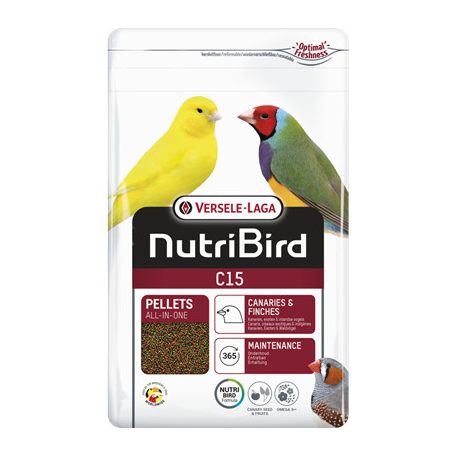 Versele-Laga | NutriBird C15 | Teljes értékű pellet eledel kanáriknak és pintyeknek - 1 kg
