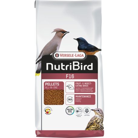 Versele-Laga NutriBird F16 | Extrudált pellet gyümölcs és rovarevő madaraknak - 800 g