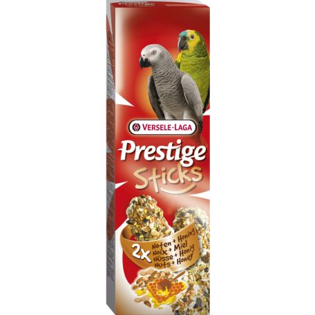 Versele Laga | Prestige Sticks | Dupla Rúd (méz,mogyoró) - kiegészítő eleség óriás papagáj részére - 140g